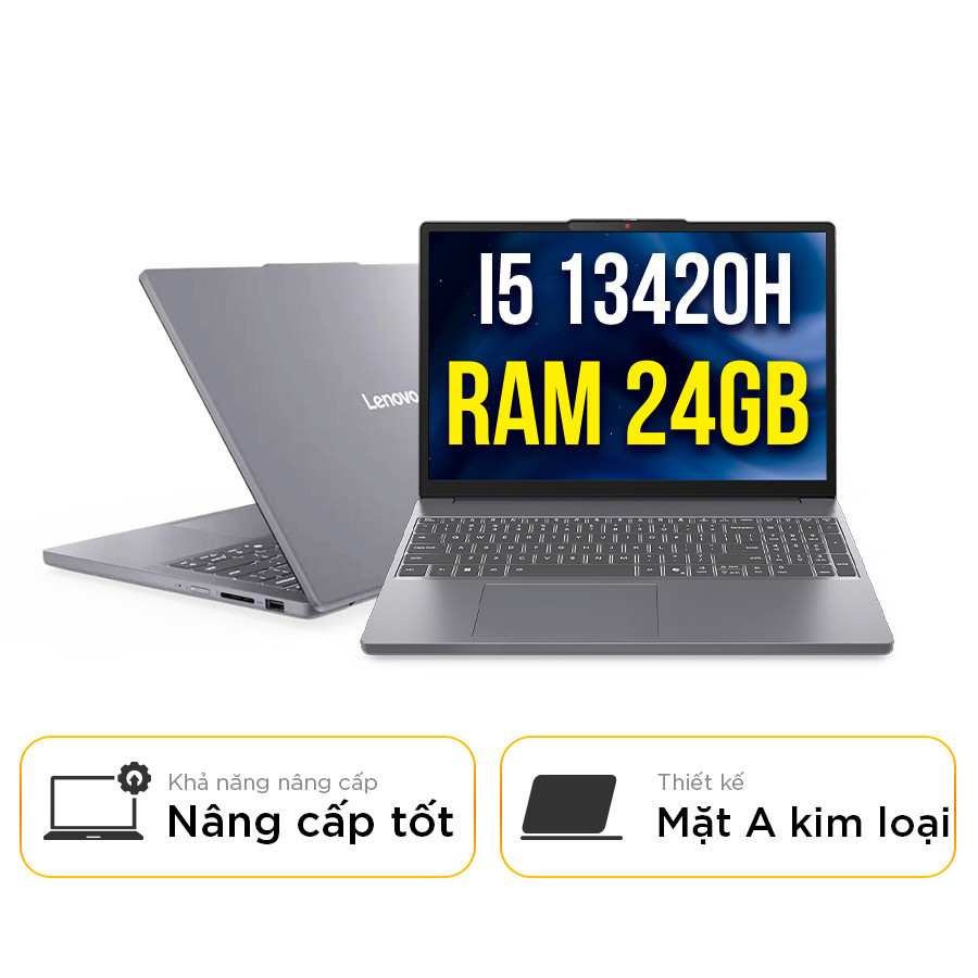 [New 100%] Laptop Lenovo IdeaPad Slim 3 15IRH10 83K1000GVN - Intel Core i5 13420H | 24GB | 512GB | 15.3 Inch WUXGA
