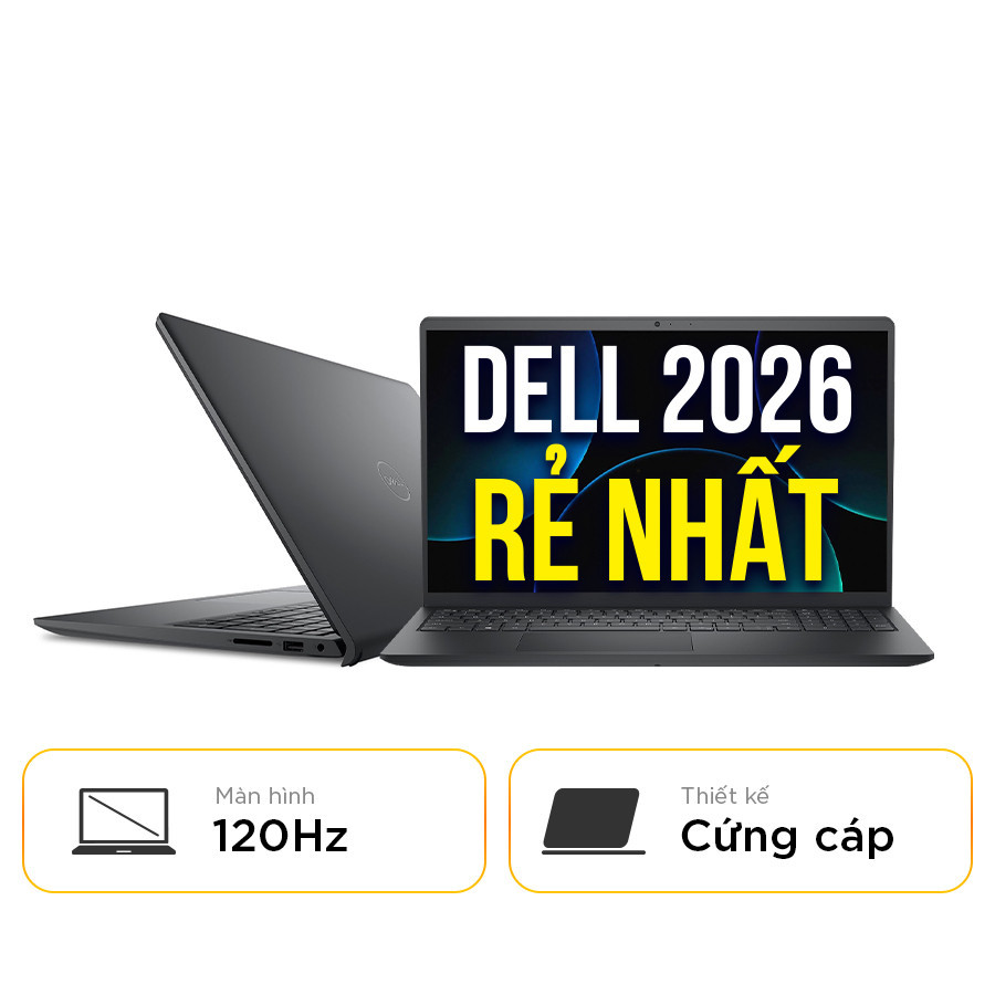 [New 100%] Laptop Dell Pro PV 15250 Essential - Intel Core 3 100U | SSD 512GB | 15.6 Inch 120Hz Full HD