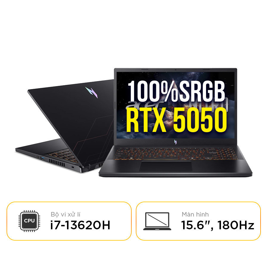 Laptop Gaming Acer Nitro ProPanel ANV15-52 Cũ - Core i7-13620H | RTX 5050 | 15.6 inch FHD 180Hz, 100%sRGB